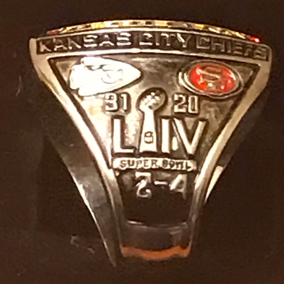 2020 KANSAS CITY CHIEFS SUPER BOWL LIV CHAMPION MAHOMES MVP SIZE 12.5 RING &BOX - Picture 3 of 7